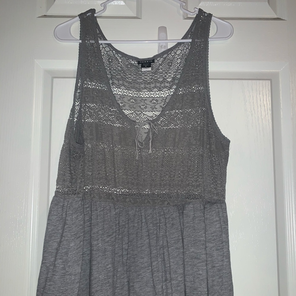 🐿Torrid  gray tank top size 2X
